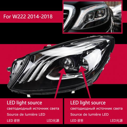 ヘッド ランプ 適用: メルセデス・ベンツ W222 LED ヘッドライト 2013 2020 W223 S350 S400 ヘッドライト DRL ウインカー オール LED AL OO 8007 AL :504945450:オートパーツエージェンシー