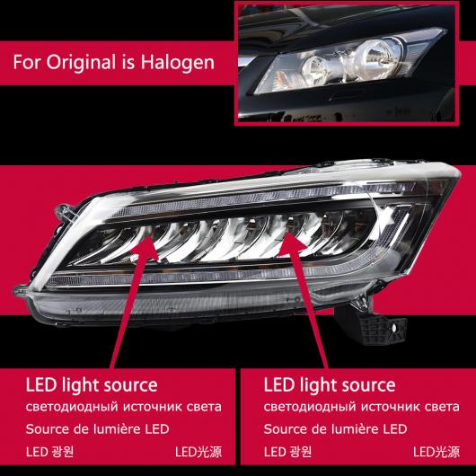 天々 照明ランプ 当て嵌める: ホンダ 調和 LED 前照灯 2008-2012 前照灯 調和 DRL ウインカー 御機嫌 光芒 2008-2012 AL-OO-8058 AL ライト、レンズ-車、バイク、自転車