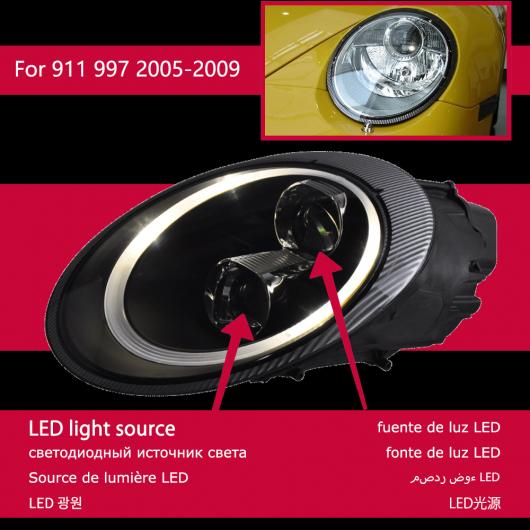 ヘッド ランプ 適用: ポルシェ/PORSCHE 997 LED ヘッドライト 2005 2009 ヘッドライト 991 DRL ウインカー ハイ ビーム フル LED AL OO 8067 AL :504946200:オートパーツエージェンシー