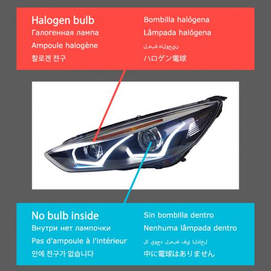 ヘッド ランプ 適用: フォード/FORD フォーカス LED ヘッドライト 2015 2017 ヘッドライト フォーカス DRL ローバルブ含まない AL OO 8075 AL :504946300:オートパーツエージェンシー