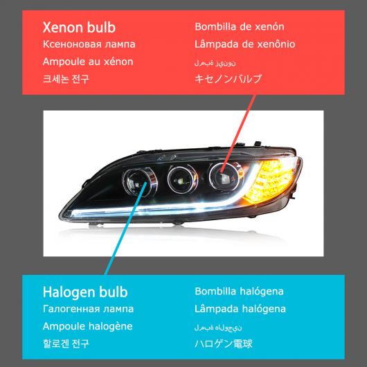 ヘッド ランプ 適用: MAZDA6 LED ヘッドライト 2004 2012 ヘッドライト MAZDA6 アテンザ ADRL ウインカー ハイ ビーム エンジェル アイ タイプB AL OO 8102 AL :504946710:オートパーツエージェンシー