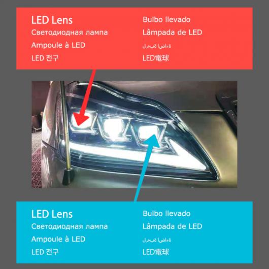 ヘッド ランプ 適用: トヨタ クラウン LED ヘッドライト 2005-2009 ヘッドライト クラウン DRL レッドイビルアイなし フル LED AL-OO-8208 AL