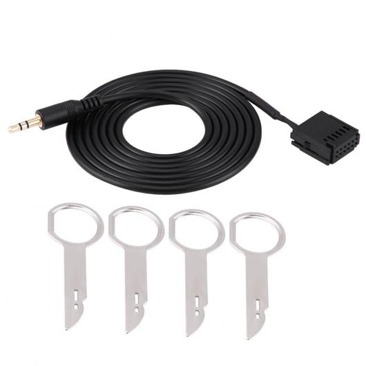 ���W�I �~���[�W�b�N AUX �C�� �I�X 3.5mm �I�[�f�B�I �W���b�N MP3 �C���v�b�g �A�_�v�^ �P�[�u�� �K�p: �t�H�[�h/FORD �����f�I �u���b�N AL-RR-3561 AL
