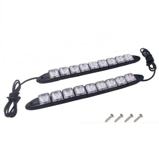 2�s�[�X 9 LED 12V �I�[�g �g���b�N �f�C�^�C�������j���O���C�g �V�O�i�� �����v �X�[�p�[ �u���C�g DRL �t�H�O �f�C �h���C�r���O �z���C�g AL-RR-3875 AL