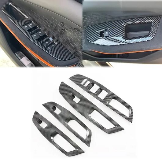 適用: 長安汽車 UNIV UNI-V 2022 2023 2024 カーボンファイバー インテリア アクセサリー ウインドウ ウインドウ スイッチ カバー SR-AA-0375