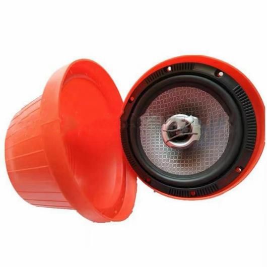 2ピース 6.5 インチ ユニバーサル スピーカー 防水 カバー スピーカー シリコン サウンド 絶縁 ヒート 絶縁 ガスケット レッド SR-AA-8944 | 