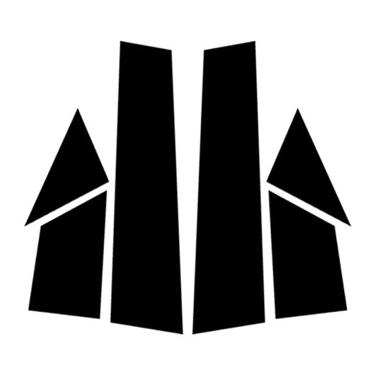 6�s�[�X ����u���b�N �s���[ �|�X�g �J�o�[ �K�p: �t�B�A�b�g/FIAT 500 2010 2011 2012 2013 2014-2020 �h�A �E�C���h�E �s�A�m�u���b�N SR-BB-4297