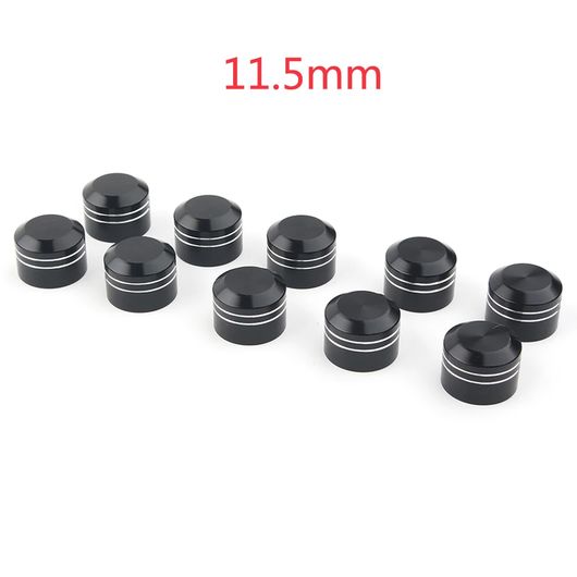 10ピース オートバイ CNC ボルト トップ キャップ カバー ユニバーサル 適用: ブラック 11.5MM・ブラック 9MM SR-BB-7826の画像
