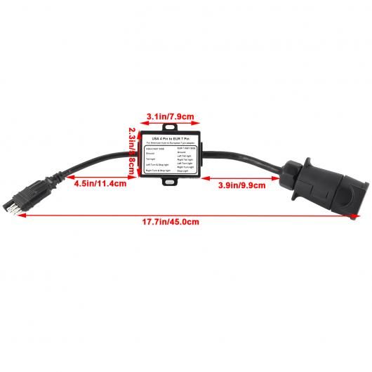 �g���[���[ �R�l�N�^ ���C�g �R���o�[�^ USA 4 �s�� ���[�� 7 �s�� �A�_�v�^ �X�g�b�v/�u���[�L �V�O�i�� �Z�p���[�e�B���O �^�C�vA SR-BB-8642