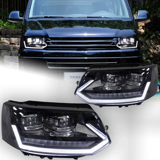 適用: VW マルチバン カラベル T5 ヘッドライト 2014-2019 LED 1ペア ヘッドライト VW カラベル・VW マルチバン T5 SR-DD-3548_1