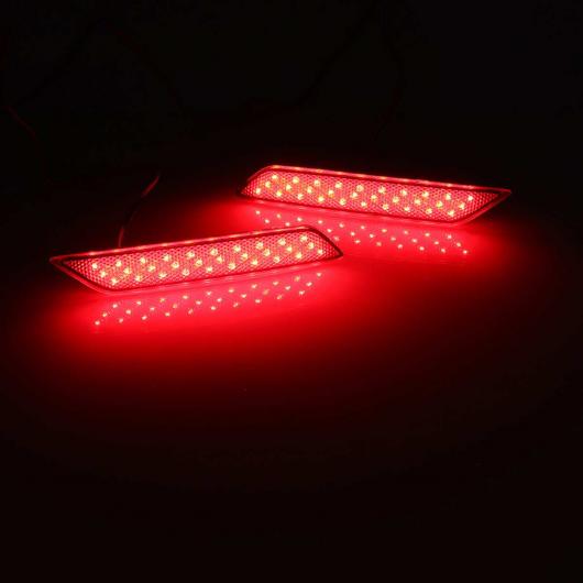 1ペア 60-SMD レッド 色 LED リア バンパー リフレクターマーカーライト 駆動 ホンダ シビックセダン 2013 2014 2015 AL-AA-9487 AL_3