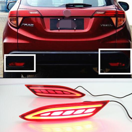 2個 HRV HR-V 2014 2015 2016 2017 2018 LED DRL リフレクター LED リアフォグランプ バンパー two functions AL-AA-9516