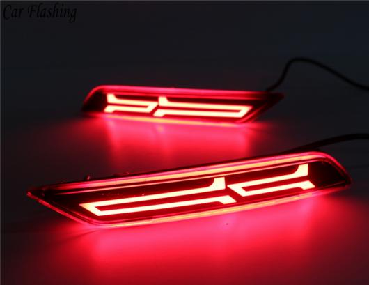 2個 ホンダ シティ 2017 2018 LED リア バンパー ライト LED ブレーキテールライトフォグランプ 警告灯リフレクターランプ 2 Functions AL-AA-9532_3