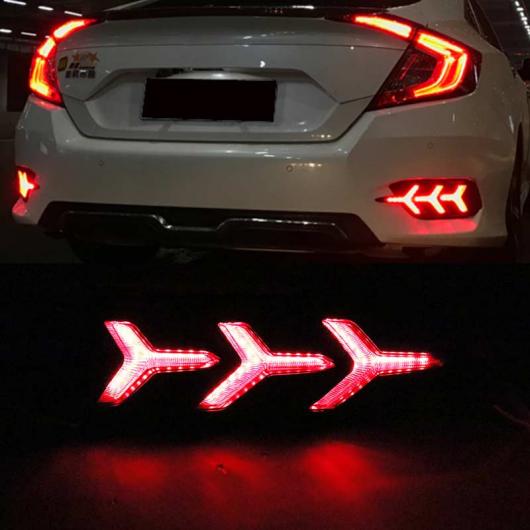 テールライト ホンダ シビック 2016 2017 リフレクター LED リア バンパー パーキング ブレーキ デイタイム 警告灯 3 Functions AL-AA-9559