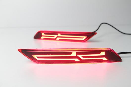 2個 シティ 2017 2018 レッド LED リア バンパー ライトリアフォグランプ 警告灯ブレーキライトテールリフレクターランプ 2 Functions AL-AA-9628_1
