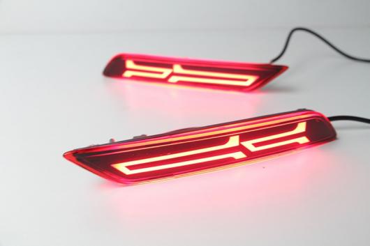 2個 シティ 2017 2018 レッド LED リア バンパー ライトリアフォグランプ 警告灯ブレーキライトテールリフレクターランプ 2 Functions AL-AA-9628_2