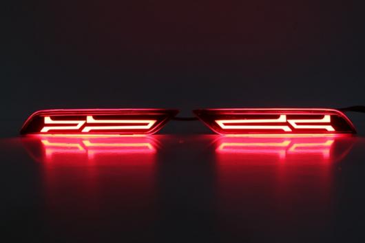 2個 シティ 2017 2018 レッド LED リア バンパー ライトリアフォグランプ 警告灯ブレーキライトテールリフレクターランプ 2 Functions AL-AA-9628_3