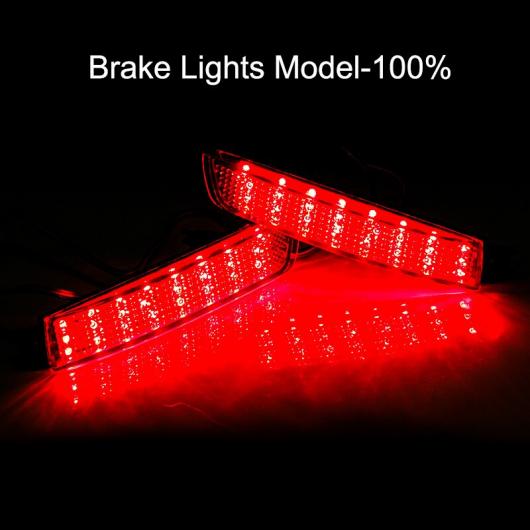 24 LED リア バンパー リフレクター テール ブレーキ ストップ RUNNI 日産 ジューク ムラーノ Z51 クエスト セントラ インフィニティ FX レッド AL-BB-0373 ALの画像