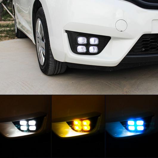 デイタイムランニングライト DRL フィット 2014 2015 2016 左右フォグライト カバー ホワイト DRL イエロー カラー A white AL BB 1377 AL :501801930:オートパーツエージェンシー