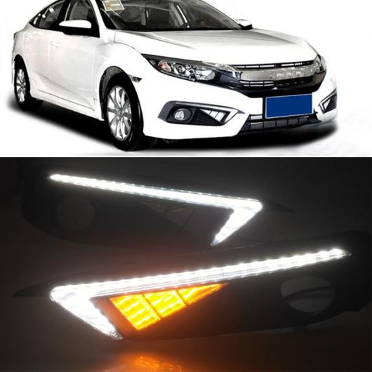 DRL LED ホンダ シビック 10th 2016 2017 2018 日中走行 ライトライト ホール アクセサリ 2ピースセット AL BB 1432 AL :501802970:オートパーツエージェンシー