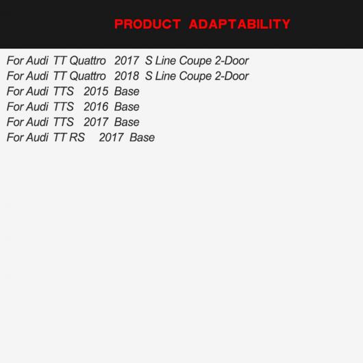 割引50％ 適用: アウディ TTS TT RS TTS ライン 2015-2018 カーボンファイバー サイド スカート バンパー リップ エプロン 4個セット AL-DD-8458 AL