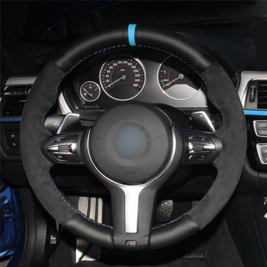 ステアリングホイールカバー 編み上げタイプ ブラック レザー ブラックスウェード 適用: BMW F87 M2 F80 M3 F82 M4 ブルー ブルー糸 AL-FF-0534 |  | 03