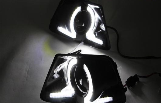 適用: フォード/FORD エコスポーツ 2013-2014 LED DRL 高光度 ガイド フォグ ランプ デイタイムランニングライト AL-HH-0585 AL