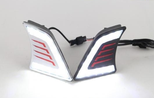 適用: トヨタ ハイラックス 2012-14 LED DRL 高光度 ガイド フォグ ランプ デイタイムランニングライト ブラック AL-HH-0599 AL