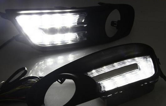 適用: 日産 ティーダ 12-15 LED DRL フォグ ランプ デイタイム ランニング 高光度 ガイド ライト 35W ホワイト 5500K AL-HH-0884 AL