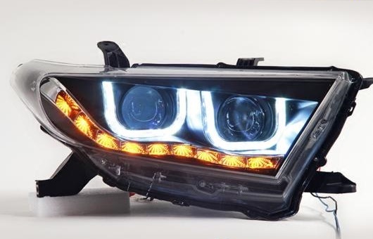 LED ヘッドランプ 適用: トヨタ ハイランダー ヘッドライト 2012-2014 DRL H7 HID Q5 バイキセノン レンズ 4300K〜8000K 35W・55W AL-HH-1113 AL