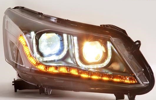 LED ヘッドランプ 適用: ホンダ アコード ヘッドライト 2014-2015 DRL H7 HID Q5 バイキセノン レンズ ロー 4300K〜8000K 35W・55W AL-HH-1195 AL