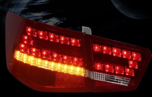 適用: 起亜 フォルテ LED テールライト 2010 2016 テール ライト リア ランプ DRL + ブレーキ パーク シグナル レッド AL HH 1208 AL :502737030:オートパーツエージェンシー