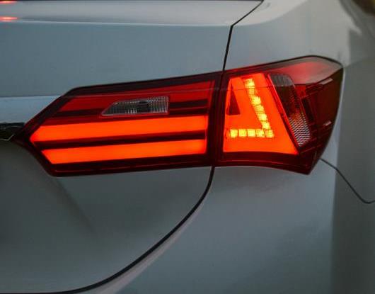 LED テールライト テールライト 適用: トヨタ カローラ 2014 2015 2016 リア フォグランプ + ブレーキ ライト + リバース ブラック・レッド AL-HH-1617 AL｜apagency｜05