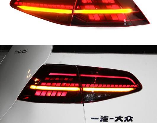 LED テールライト テールライト 適用: フォルクスワーゲン/VOLKSWAGEN ゴルフ 7 ゴルフ7 2013-2017 MK7 リア フォグランプ + ブレーキ + AL-HH-1661 AL