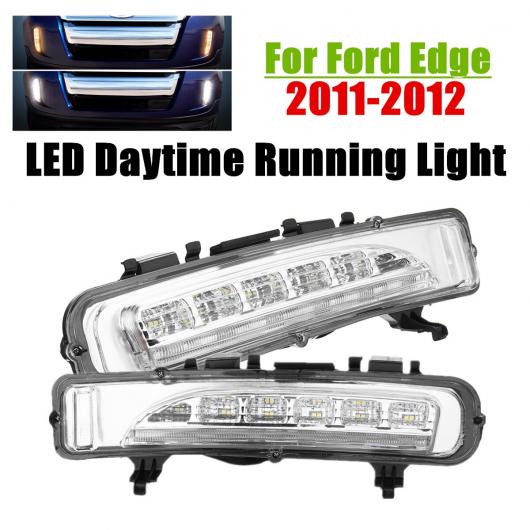 2ピース DC 12V 適用: フォード/FORD エッジ SUV フォグランプ DRL 2011 2012 LED デイタイムランニングライト ターンシグナル AL HH 1967 AL :502747890:オートパーツエージェンシー