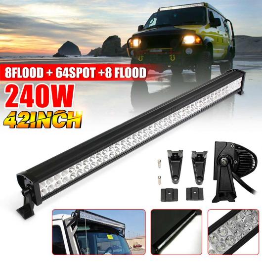 42 240W LED バー ルーフ LED ライト バー ワーク ライト ワーニング ランプ 適用: ジープ/JEEP トラクター ボート オフロード オフ ロード 4WD AL HH 2028 AL :502748620:オートパーツエージェンシー