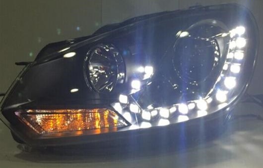 2009-2012 �K�p: VW �t�H���N�X���[�Q��/VOLKSWAGEN �S���t MK6 �w�b�h���C�g 6 DRL LED �e�B�A 4300K�`8000K 35W AP-ALH0402