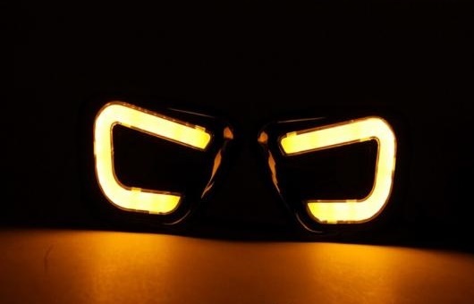 �K�p: �W�[�v/JEEP �R���p�X LED �K�C�f�B���O ���C�g DRL 2011 2012 2013 2014 �f�C�^�C�������j���O���C�g �C�G���[ AL-HH-0602