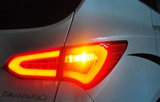 LED �e�[�� �����v �K�p: �q�����_�C/����/HYUNDAI IX45 �e�[�����C�g �T���^�t�F ���A ���C�g DRL + �^�[���V�O�i�� �u���[�L ���o�[�X ���b�h AL-HH-0748