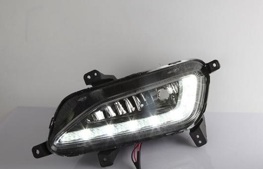 �K�p: �q�����_�C/����/HYUNDAI �c�[�\�� 16-17 LED DRL �t�H�O �����v �f�C�^�C�� �����j���O �����x �K�C�h ���C�g �z���C�g 5500K AL-HH-0858