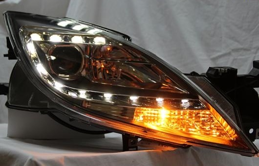 �w�b�h�����v �K�p: �}�c�_ MAZDA6 2009-2015 LED �w�b�h���C�g DRL H7/D2H HID 4300K�`8000K 35W�E55W AL-HH-0971