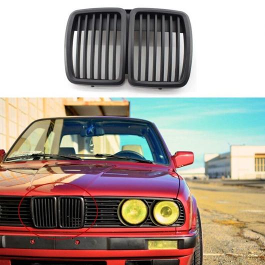 大手通販 フロント グリル 適用: BMW E30 3シリーズ M3 フロント フード バンパー マット ブラック 1982-1994 ブラック AL-II-0414 AL