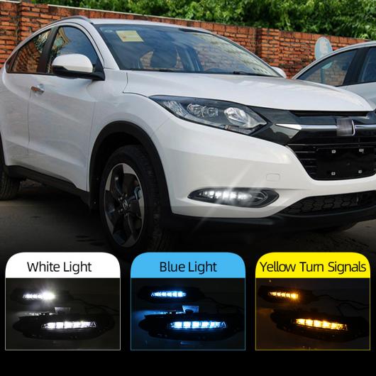 DRL 適用: ホンダ HRV HR V 2015 2016 2017 2018 12V LED デイタイムランニングライト フォグランプ ダイナミック ホワイト イエロー AL II 1914 AL :502862360:オートパーツエージェンシー