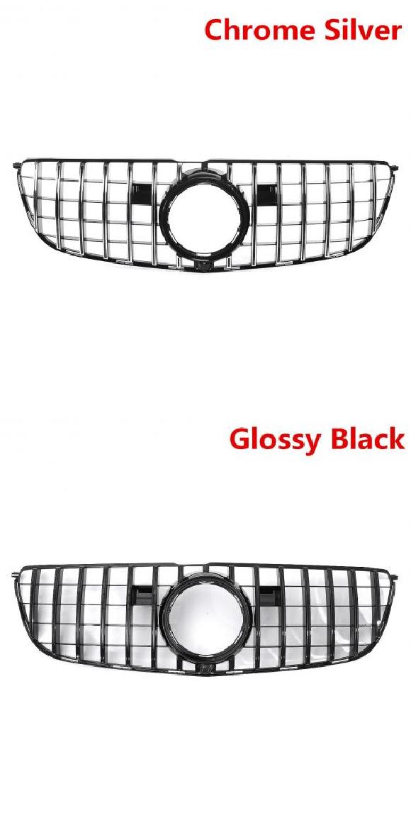 日本通販サイト クローム/ブラック X166 グリル フロント バンパー GT 適用: メルセデス ベンツ GLS クラス X166 GLS450 2016 クロムシルバー・ピアノブラック AL-II-3906 AL