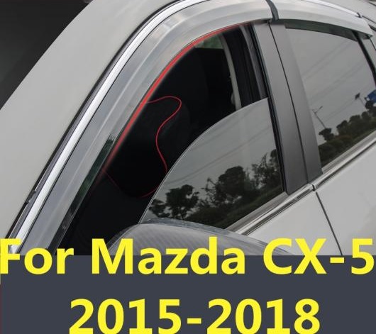 適用: マツダ CX-5 CX5 CX-5 2015 2018 クローム ウインドウ サン 吹き出し口 バイザー レイン 2014-2016・2017-2019 AL-II-4303 AL