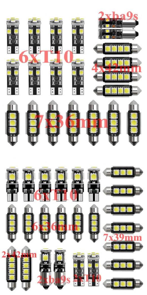 車用 内装 LED ライト キット 適用: アウディ/AUDI A7 4GA 4GF Q7 4L 4M 8V A5 8T3 8F7 A6 4B2 C5 エラーフリー 21ピース・25ピース ホワイト AL-JJ-2575 AL