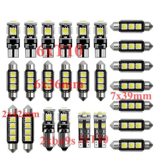 車用 内装 LED ライト キット 適用: メルセデス W168 W169 W245 W246 W203 W204 S204 CL203 A209 C209 エラーフリー 21ピース・25ピース ホワイト AL JJ 2582 AL : 503196230 : オートパーツエージェンシー