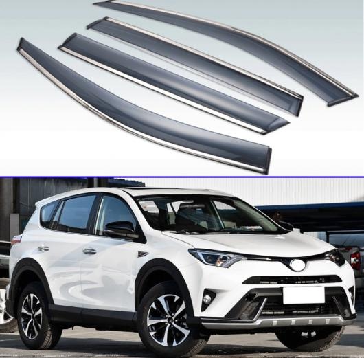 適用: トヨタ RAV4 XA40 2014 2015 2016 2017 2018 プラスチック エクステリア バイザー 吹き出し口 シェード ウインドウ サン レイン ガード AL KK 0167 AL :503404200:オートパーツエージェンシー