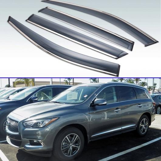 適用: インフィニティ/INFINITI QX60 2013 2019 プラスチック エクステリア バイザー 吹き出し口 シェード ウインドウ サン レイン ガード AL KK 0286 AL :503405540:オートパーツエージェンシー