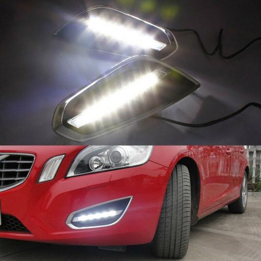 LED DRL デイタイムランニングライト フォグ ライト ドライビング バンパー 適用: ボルボ/VOLVO S60 V60 2009-2013 ブラック AL-KK-1774 AL｜apagency｜04